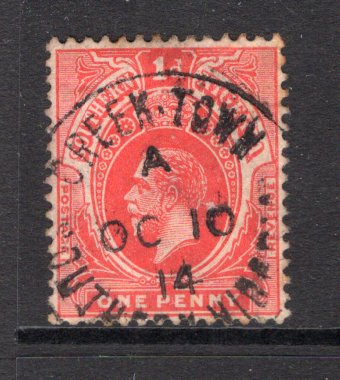 NIGERIA - SOUTHERN NIGERIA - 1912 - CANCELLATION: 1d red GV issue used with fine central strike of CREEK-TOWN cds dated OCT 10 1914. Scarce. (SG 46)  (NIG/14860)