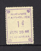 NEW REPUBLIC - 1886 - CLASSIC ISSUES: 1d violet on yellowish paper with embossed 'Arms' dated 'JUN 30 86'. A very fine mint copy. (SG 48)  (NRP/14760)