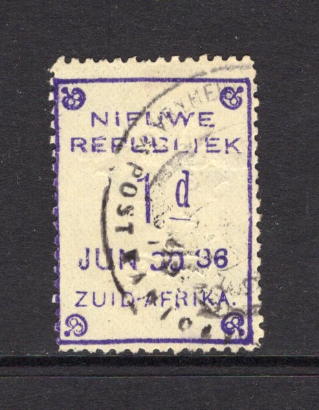 NEW REPUBLIC - 1886 - CLASSIC ISSUES: 1d violet on yellowish paper with embossed 'Arms' dated 'JUN 30 86'. A very fine used copy with part cds cancel in black. Underrated. (SG 48)  (NRP/14761)