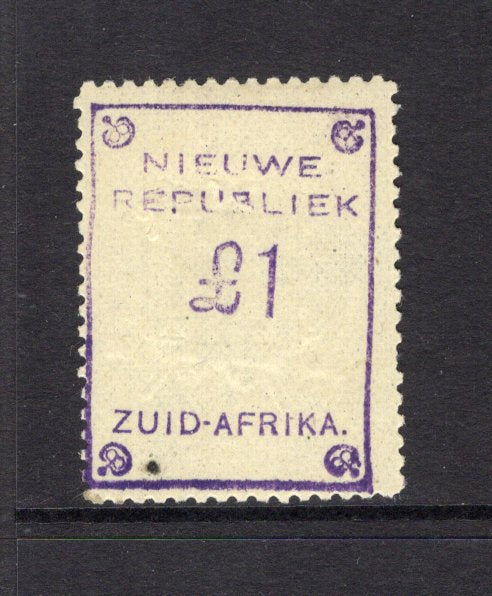 NEW REPUBLIC - 1887 - CLASSIC ISSUES: £1 violet on yellowish paper, undated with embossed 'Arms'. A very fine mint copy. (SG 94)  (NRP/14767)