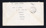 PALESTINE - 1946 - MILITARY MAIL: Stampless cover with typed 'ON ACTIVE SERVICE' on front and '2547200 CFN. HILL. L.J. No. 3 W/SHOP. 3. BASE. W/. R.E.M.E. M.E.L.F.' return address on reverse with fine strike of FIELD POST OFFICE 28 cds dated 24 DEC 1946 on front, located in HAIFA between December 1946 and February 1948. Sent airmail to UK.  (PAL/43173)