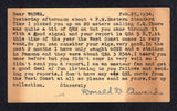 PANAMA - CANAL ZONE 1934 POSTAL STATIONERY & CANCELLATION