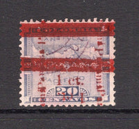 PANAMA - 1906 - VARIETY: 1c on 20c violet MAP 'Surcharge' issue with overprint in dark red (Second printing) a fine used copy with variety OVERPRINT DOUBLE ONE INVERTED. (SG 138h, Heydon 196q variety)  (PAN/30552)