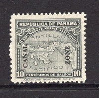 PANAMA - CANAL ZONE - 1914 - OVERPRINTS ON PANAMA: 10c grey MAP issue with 'CANAL ZONE' overprint only, a fine mint copy. (SG 54)  (PAN/30574)