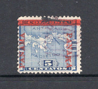 PANAMA - 1904 - VARIETY: 5c blue MAP issue with 'Fourth Panama' overprint in carmine rose with wide bar (fourth printing), a fine used copy variety PANAWA (Inverted M). Uncommon. (SG 55c, Heydon #110a)  (PAN/41872)