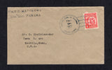 PANAMA - 1927 - CANCELLATION: Cover with 'Wm. F.O. Matthews, Alto Lino PANAMA' return address handstamp at top left franked with single 1924 2c scarlet 'Arms' issue (SG 200) tied by fine strike of ADMON SUB DE CORREOS  ALTO LINO cds dated JAN 20 1927. Addressed to USA with TRANSITO PANAMA transit cds on reverse. A scarce origination.  (PAN/41926)