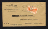 PANAMA - CANAL ZONE - 1942 - OFFICIAL MAIL & DESTINATION: Printed 'The Panama Canal Executive Department Division of Civil Affairs Post Office Balboa Canal Zone Official Business' PENALTY envelope franked with 1941 10c orange AIR issue with 'OFFICIAL PANAMA CANAL' overprint (SG O169) tied by BALBOA cds dated NOV 5 1942. Addressed to COSTA RICA with straight line 'RELEASED BY CENSOR' handstamp on front and arrival cds's on reverse.  (PAN/43136)