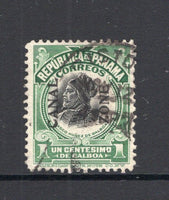 PANAMA - CANAL ZONE - 1909 - OVERPRINTS ON PANAMA: 1c black & green 'Balboa' issue of Panama with 'CANAL ZONE' overprint TYPE 4, a fine lightly used copy. (SG 47)  (PAN/6250)