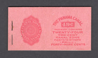 PANAMA - CANAL ZONE - 1928 - BOOKLET: 49c rose on pink cover BOOKLET containing 4 panes of 6 of the 1928 2c carmine 'General Goethals' issue. Fine & complete. (SG SB27)  (PAN/6261)