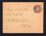 PARAGUAY - 1937 - OFFICIAL MAIL: Circa 1937. Stampless cover with fine strike of circular 'DIRECCION GENERAL DE CORREOS Y TELEGRAFOS REPUBLICA DE PARAGUAY' Arms cachet in purple. Addressed to USA with BUENOS AIRES transit cds on reverse.  (PAR10539)