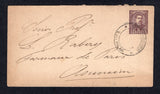 PARAGUAY - 1901 - CANCELLATION: 5c dull violet postal stationery envelope (H&G B3) used with CORREOS Y TELEGRAFOS V. DEL PILAR cds. Addressed to ASUNCION with arrival cds on reverse.  (PAR20872)