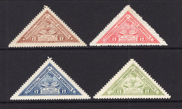 PARAGUAY - 1935 - TRIANGULAR ISSUE: TRIANGLE 'Tobacco Plant' issue, the set of four fine mint. (SG 479/482)  (PAR/30663)