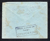 PARAGUAY - 1935 - CHACO WAR & PRISONER OF WAR MAIL: Circa 1935 stampless cover with manuscript 'Remit: Y Lujo Fichese, Carapegua, Rep del Paraguay' return address on reverse with large boxed 'OFICINA DE INFORMES SOBRE PRISIONEROS CENSURADO' cachet in black also on reverse. Addressed to LA PAZ, BOLIVIA. Some staining but rare.  (PAR44714)