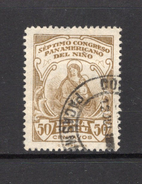PERU - 1930 - COMMEMORATIVES: 50c light brown 'Sixth Pan American Child Congress' issue, a very fine cds used copy. (SG 475)  (PER43696)