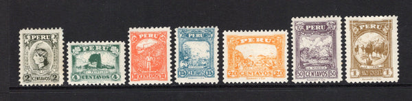 PERU - 1931 - DEFINITIVE ISSUE: 'Litho' definitive issue, the set of seven fine mint. (SG 500/506)  (PER43773)