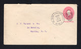 PHILIPPINES - 1900 - SPANISH AMERICAN WAR & POSTAL STATIONERY: 2c carmine on white postal stationery envelope (H&G B3) used with fine strike of MIL. STA. NO.1 PHILIPPINE ISLANDS MANILA US Military cds dated MAR 22 1900. Addressed locally within MANILLA.  (PHI45697)