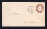 SALVADOR - 1894 - POSTAL STATIONERY: 5c brown postal stationery envelope (H&G B39) used with OFICINA DE CORREOS LA LIBERTAD 'Star' duplex cancel in black. Addressed to SAN SALVADOR with arrival cds on reverse.  (SAL10728)