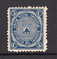 SALVADOR - 1879 - DEFINITIVE ISSUE: 5c indigo 'Volcano' issue, later Impression, a fine mint copy. (SG 16)  (SAL/23360)