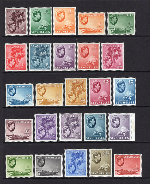 SEYCHELLES - 1938 - DEFINITIVE ISSUE: 'GVI' issue the set of twenty five fine mint. (SG 135/149)  (SEY/15779)