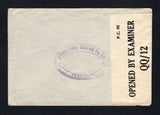 SIERRA LEONE - 1944 - CENSORED MAIL: Cover franked with 1938 2 x 1/- black & olive green and 2/- black & sepia GVI issue (SG 196/7) tied by FREETOWN cds's dated 15 MY 1944 with printed black on white 'OPENED BY EXAMINER QQ/12' PC90 censor strip at left. Addressed to USA.  (SIE/43231)