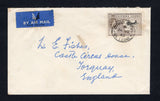 SIERRA LEONE - 1960 - CANCELLATION: Cover franked with single 1956 1/3 black & sepia QE2 issue (SG 218) tied by fine strike of CONGO X-RDS cds dated 24 MR 1962. Sent airmail to UK with blue airmail label on front.  (SIE/43235)