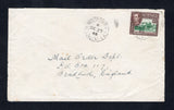 SAINT VINCENT - 1948 - CANCELLATION: Commercial cover franked with 1938 2½d green & purple brown GVI issue (SG 153a) tied by light strike of MESOPOTAMIA cds dated OC 27 1948 with fine second strike alongside. Addressed to UK with G.P.O. ST. VINCENT transit cds on reverse.  (STV45713)
