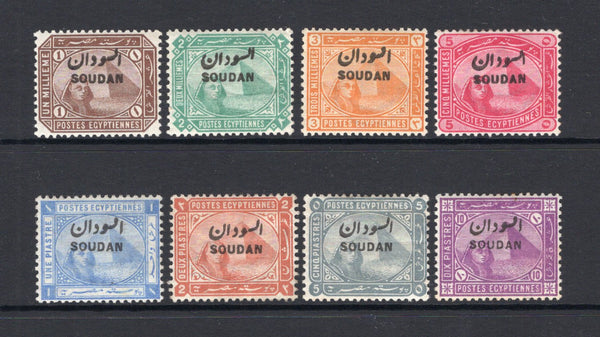 SUDAN - 1897 - CLASSIC ISSUES: 'Sphinx' issue with 'SOUDAN' overprint, the set of eight fine mint. (SG 1/9)  (SUD/16073)