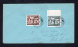 TURKS & CAICOS ISLANDS - 1947 - CANCELLATION: Cover franked with 1938 1d red brown & 2d grey GVI issue (SG 196 & 198) tied by two strikes of SALT CAY cds dated FE 9 1947. Addressed to USA.  (TKS45742)