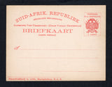 TRANSVAAL - 1900 - POSTAL STATIONERY & BOER WAR: 1d vermilion on white 'Machadodorp' BOER WAR provisional postal stationery card (H&G 7). A fine unused example.  (TRA45013)