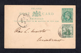 TRINIDAD & TOBAGO - 1911 - DESTINATION: ½d green EVII postal stationery card (H&G 9) used with added 1909 ½d green 'TRINIDAD' issue (SG 146) tied by G.P.O. PORT OF SPAIN cds. Addressed to MONTSERRAT with arrival cds on front.  (TRI22870)