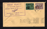 TRINIDAD & TOBAGO - 1929 - FIRST FLIGHT: Cover franked 1922 6d green & red on emerald and 1/- black on emerald GV issue (SG 226/227) with red on white airmail label all tied by PORT-OF-SPAIN machine cancel dated Sept 25 1929. Flown on the Trinidad - St. John's, Antigua first flight. Addressed to the US Consul in ST JOHN'S, ANTIGUA with arrival cds on reverse. (Muller #4, only 233 covers were carried)  (TRI/42321)