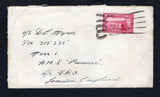 TRINIDAD & TOBAGO - 1944 - MILITARY MAIL: Plain cover franked with 1938 5c magenta GVI issue (SG 249b) tied by dumb 'Lines' cancel to disguise the location from where the letter was mailed. Addressed to 'o/s D.E. Myers, C/JX 315335, Mess 1, H.M.S. Primrose, c/o G.P.O. London, England' with light strike of circular 'PASSED BY POSTAL CENSOR 18' censor mark in purple on reverse.  (TRI45287)