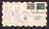 TRINIDAD & TOBAGO - 1931 - FIRST FLIGHT: Airmail cover franked with 1922 1d brown and 1/- black on emerald GV issue (SG 219 & 227) tied by PORT OF SPAIN cds dated FEB 10 1931. Flown on the Port of Spain - Maturin, Venezuela first flight of the 11th February with large boxed first flight cachet inscribed 'FIRST FLIGHT PORT OF SPAIN - MATURIN Airmail Routes FAM 6 and 7. PAA. Completing the Lindbergh Circle, Maturin, Venezuela'. Addressed to MATURIN, unclaimed and returned to Trinidad with various markings. A