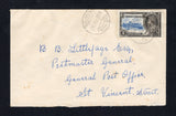 TRINIDAD & TOBAGO - 1935 - CANCELLATION: Cover franked with 1935 2c ultramarine & grey black GV 'Silver Jubilee' issue (SG 239) tied by BELMONT 'Cotton Reel' cds dated 30.10.1935. Addressed to ST. VINCENT.  (TRI45739)