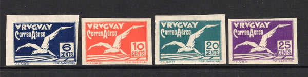 URUGUAY - 1926 - AIRMAILS: 'Albatross' issue the set of four IMPERF fine mint. (SG 495/498)  (URU/42150)