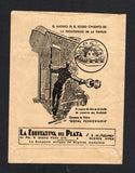 URUGUAY - 1957 - RAILWAY THEMATIC & ADVERTISING: Official printed 'Ministerio de Transportes de la Nacion F.N.G. Roca' TRAFICO envelope with illustrated TRAIN & Conductor advert in black on reverse inscribed in Spanish 'Savings are the solid foundation of family prosperity. Life insurance is the means to preserve that goal. Learn about the Railroad Endowment Policy.' used with manuscript notations on front.  (URU/43056)