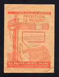 URUGUAY - 1957 - RAILWAY THEMATIC & ADVERTISING: Official printed 'M. T. N. F. C. General Roca. Empresa Nacional de Transportes' TRAFICO envelope with illustrated TRAIN & Signal advert on reverse in red inscribed in Spanish 'Red Light Ahead. Danger Ahead. The driver is ensuring the safety of passengers and the railway personnel. Ensure the safety of the driver and his family.' used with manuscript notations on front.  (URU/43057)