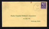 UNITED STATES OF AMERICA - 1953 - ALASKA & CANCELLATION: Cover franked with 1938 3c deep violet (SG 803) tied by good strike of MOOSE PASS ALASKA cds dated APR 6 1953. Addressed to ANCHORAGE.  (USA45743)