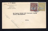 VENEZUELA - 1933 - AIRMAIL: Plain cover franked with 1932 10c yellow and 1b 70c red brown AIRMAIL issue on Security Banknote paper (SG 427 & 435) tied by MARACAIBO cds dated JAN 28 1933 with straight line 'CORREO AEREO' alongside. Sent airmail to USA. Nice early use of this issue.  (VEN/42358)