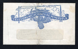 VENEZUELA - 1930 - TELEGRAPH: Circa 1930 undated stampless 'Telegraph' window envelope with printed 'Telegraph Line & Pylon' illustration in blue inscribed 'TELECOMUNICACIONES DE VENEZUELA'. Used with boxed 'Ciudadano: Inscribete en el Registro Electoral Permanent. Te puedes inscribir en el Juzgado en el Registro, en el Liceo o en la Escuela de tu localidad mas proxima a tu domicilio' cachet in purple on reverse encouraging people to vote in the election. Cover has crease down centre.  (VEN44998)