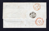 VENEZUELA - 1848 - BRITISH POST OFFICES: Complete folded letter datelined 'Pto Cabello Novbre 4 1848' with oval 'A BIELENBERG & Co. PUERTO CABELLO' company handstamp in blue on front with fine strike of PORTO-CABELLO British Post Office cds in red dated NOV 4 1848 on reverse. Addressed to FRANCE with boxed 'COLONIES ART 13' marking in red and rated '90' decimes in manuscript on front. Cover also has LONDON transit mark in red and various other French transit & arrival marks on front & reverse. Very attract