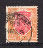 ADEN - 1935 - INDIA USED IN ADEN: 2r carmine & orange 'GV' issue used with good strike of ADEN CAMP REG cds dated 24 DEC 1935. (SG 215)  (ADE/9720)