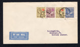 ANTIGUA - 1929 - FIRST FLIGHT: Plain cover franked with 1921 2½d ultramarine, 2 x 4d grey black & red on yellow and 6d dull & bright purple GV issue (SG 56, 73 & 75) tied by ST JOHN'S cds's dated SEP 26 1929 with airmail label alongside. Flown on the St John's, Antigua - Miami, USA first flight. Addressed to RETREAT, PA with arrival cds on reverse. (Muller #10)  (ANT/33501)