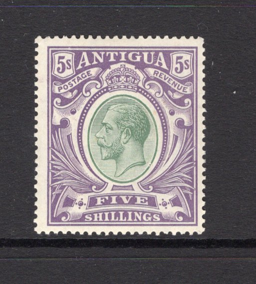 ANTIGUA - 1913 - GV ISSUE: 5/- grey green & violet GV issue, a fine mint copy. (SG 51)  (ANT/34856)