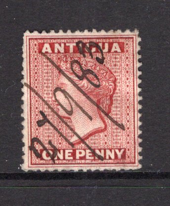 ANTIGUA - 1876 - CANCELLATION: 1d lake QV issue watermark 'Crown CC', perf 14, a fine used copy with manuscript '27/9/83' village cancellation. Very scarce. (SG 16)  (ANT/40487)