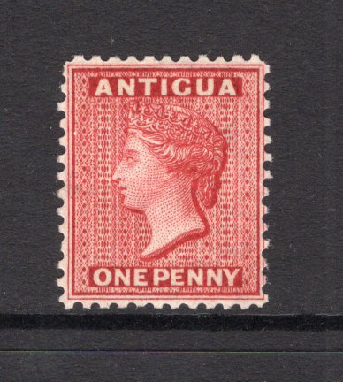 ANTIGUA - 1884 - CLASSIC ISSUES: 1d carmine red 'QV' issue watermark 'Crown CA', perf 12, a fine mint copy. (SG 24)  (ANT/9778)