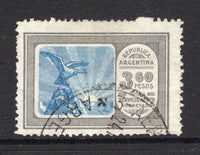 ARGENTINA - 1928 - AIRMAIL ISSUE: 3p 60c blue & grey 'Airmail' issue, a fine cds used copy. (SG 576)  (ARG/37607)