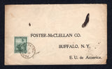 ARGENTINA - 1906 - CANCELLATION: Cover franked with single 1899 15c greenish blue 'Liberty Shield' issue (SG 231) tied by fine PASO DE LA PATRIA small thimble cds. Addressed to USA with BUENOS AIRES transit cds on reverse.  (ARG/7864)