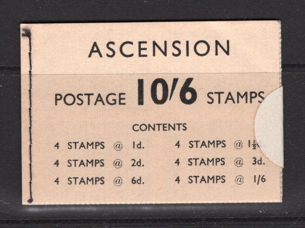 ASCENSION - 1963 - BOOKLET: 10/6 black on buff QE2 issue BOOKLET fine and complete and still sealed. (SG SB1)  (ASC/38483)
