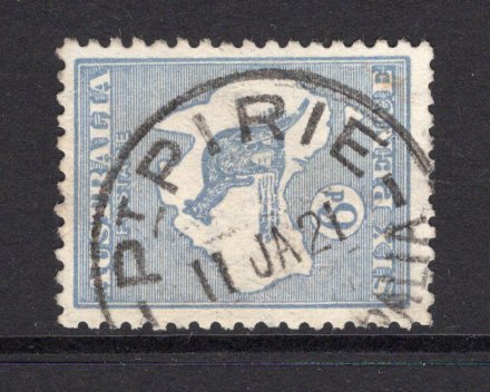 AUSTRALIA - 1915 - CANCELLATION: 6d ultramarine 'Roo' issue used with fine strike of PT PIRIE SOUTH AUSTRALIA cds dated 11 JAN 1921. (SG 38)  (AUS/23816)